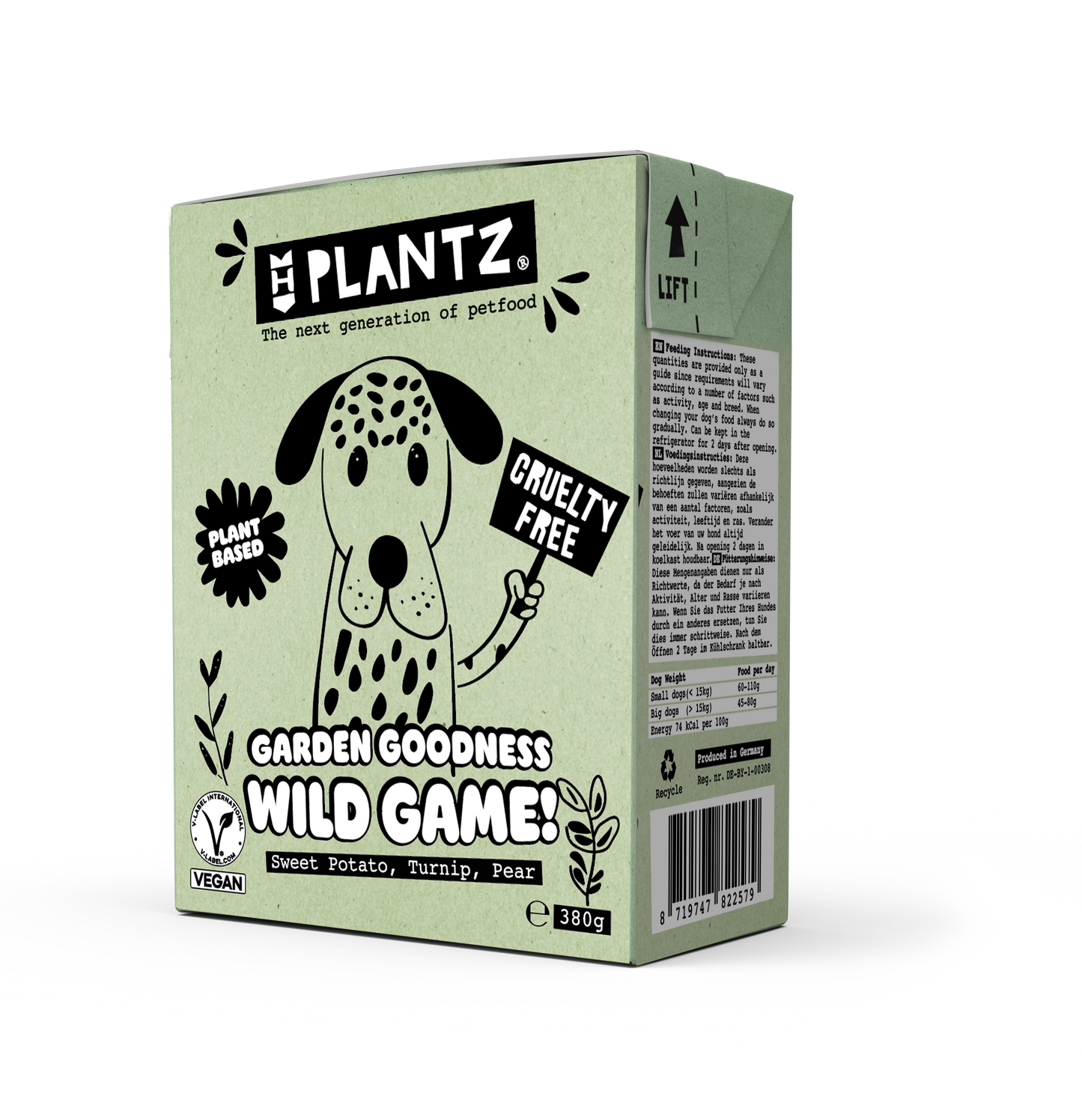 Plantz Wild Game Vegan Moist Food - 380 g