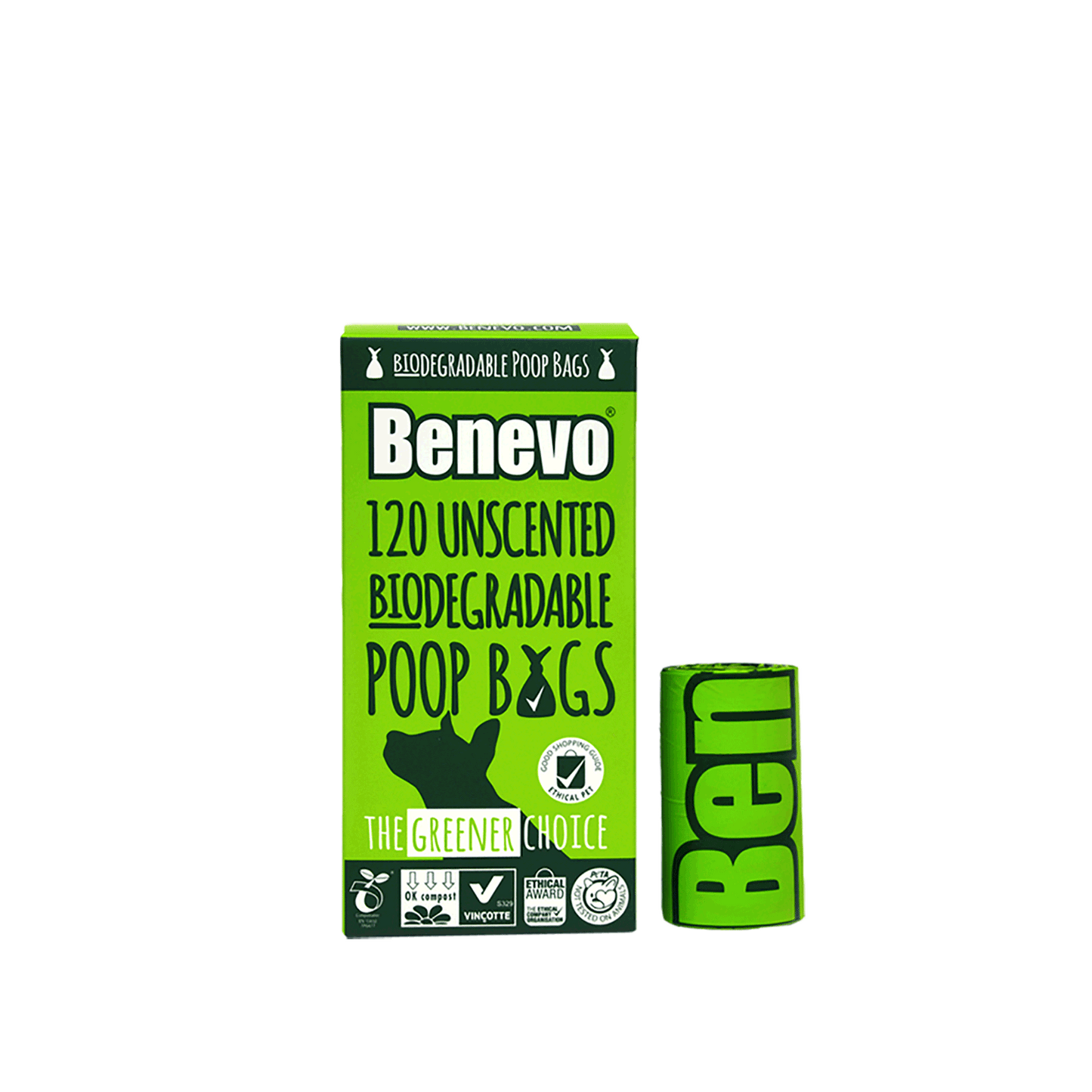 Benevo Biodegradable Poop Bags ~ 120 bags